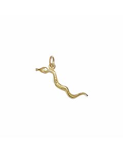 10K Yellow Gold 3D Hissing Snake Charm