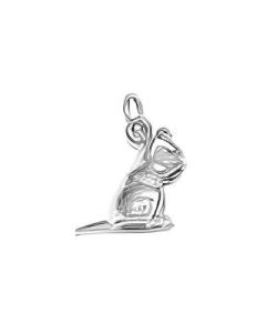 Silver 3D Squirrel Charm