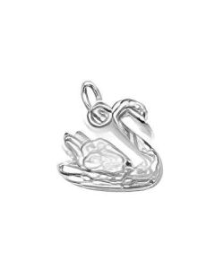 Silver 3D Swan Charm