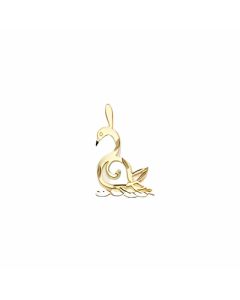 10K Yellow Gold Swan Pendant