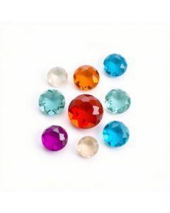 Round Faceted Synthetic Stones