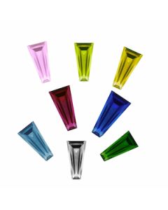 Colored Baguette Tapered Cubic Zirconia Stones