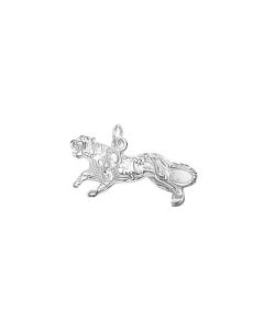 Silver 3D Tiger Charm