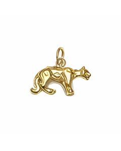 10K Yellow Gold 3D Tiger Charm