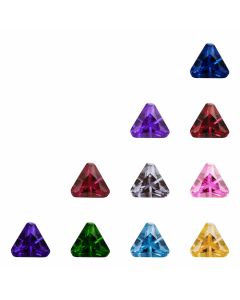 Triangle Corner Cut Faceted Synthetic Stones