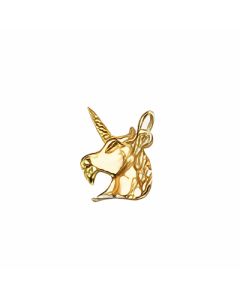 10K Yellow Gold Unicorn's Head Charm