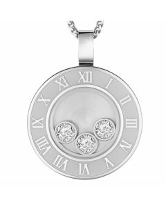 Stainless Steel 3D Roman Clock Pendant