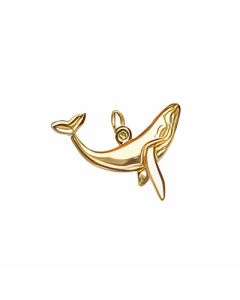 10K Yellow Gold Whale Jumping in the Air Charm