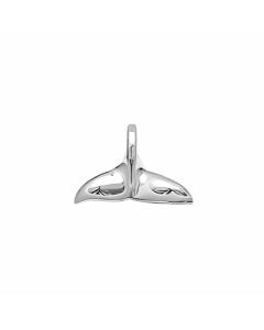 Silver 3D Whale's Tail Pendant