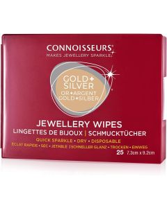 Connoisseurs Jewellery Dry Disposable Wipes 25 Count