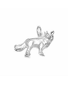 Silver 3D Wolf Charm