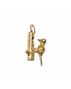 10K Yellow Gold 3D Woodpecker Charm