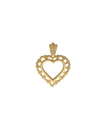 10K Yellow Gold Heart Pendant