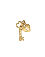 10K Yellow Gold Key & Lock Charm