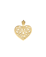 10K Yellow Gold Fancy Heart Pendant