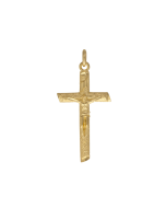 10K Yellow Gold Crucifix Charm