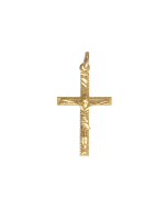 10K Yellow Gold Crucifix Charm