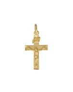 10K Yellow Gold Crucifix Charm