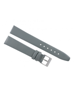 18mm Grey Plain Smooth Style Leather Watch Band