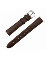 18mm Brown Flat Non Padded Lizard Print Leather Watch Bands