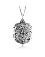 Silver Saint Michael Medallion Pendant