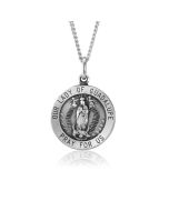 Silver "Our Lady of Guadeloupe" Medallion Pendant