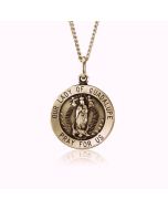 14K Yellow Gold "Our Lady of Guadeloupe" Medallion Pendant