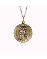 14K Yellow Gold Saint Gerard Medallion Pendant