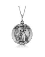 Silver Saint Patrick Medallion Pendant