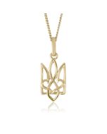 10K Yellow Gold Ukrainian Trident Pendant