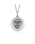 Silver Baptisim Medallion Pendant