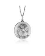 Silver Confirmation Medallion Pendant