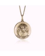 14K Yellow Gold Confirmation Medallion Pendant