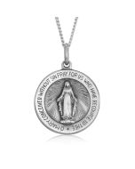 Silver Miraculous Medallion Pendant