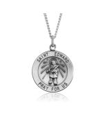 Silver "Saint Edward" Medallion Pendant