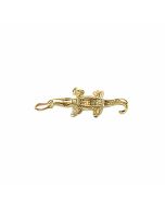 10K Yellow Gold 3D Alligator Charm