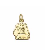 10K Yellow Gold Basset Hound Dog Charm