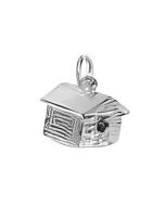 Silver 3D Birdhouse Charm