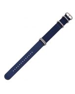 Navy Blue 24mm Long NATO Four Rings Nylon Watch Strap
