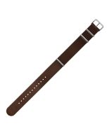 Brown 18mm Long NATO Three Rings Nylon Watch Strap