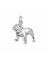 Silver Bulldog Charm