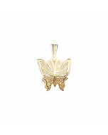 10K Yellow Gold Butterfly Pendant