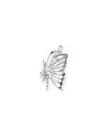 Silver Closed Filigree Wings Butterfly Pendant