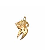 10K Yellow Gold Annoyed Cat Charm