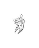 Silver Annoyed Cat Charm