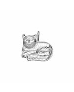 Silver Happy Cat Pendant