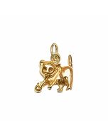 10K Yellow Gold Playful Cat Charm