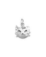 Silver Cat's Face Charm