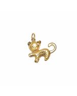 10K Yellow Gold Timid Cat Charm