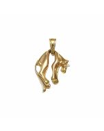 10K Yellow Gold Captured Cougar Pendant